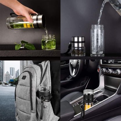 Tasse à thé en verre borosilicaté à double paroi