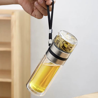 Tasse à thé en verre borosilicaté à double paroi